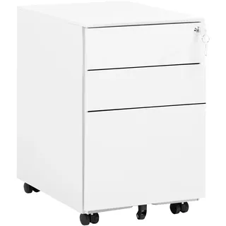 Beliani Cami Rollcontainer 39x60x50 cm Weiß