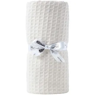 Homescapes Babydecke Waffelpiqué 125/150 cm, Bio-Baumwolle , Naturfarben , Textil , Uni , Rechteckig , 125x150 cm , Oeko-Tex® , Schlafen, Babybettausstattung, Babydecken & Babykissen, Babydecken