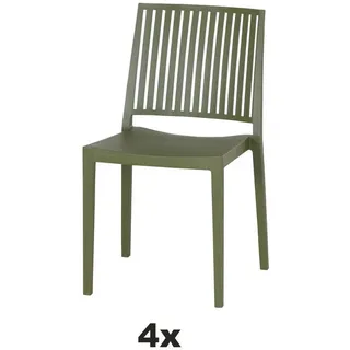 Siena Garden Stapelstuhl , Grün , Kunststoff , 57x80x56 cm , stapelbar, gastro- und objekttauglich, wetterbeständig, UV-beständig , Gartenmöbel, Balkonmöbel, Balkonstühle