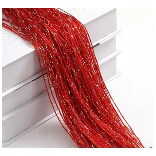 Wisafory Fadenvorhang Fadengardine Glitzer Fadenvorhänge Fliegenvorhang Raumteiler Fliegenschutz Fransen Vorhang Fadenvorhang Dekoration für Tür, Fenster, Zuhause 100 x 200cm Rot