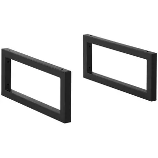 [en.casa] Wandkonsole-Set 2 tlg. 45 x 20 x 3 cm Schwarz