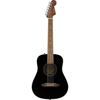 Fender California Standard Redondo™ Mini-Akustikgitarre mit Tasche, Fichtendecke, Schwarz