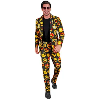 w widmann milano party fashion - Party Anzug Herren, Set mit Jackett und Hose, 80er Jahre Kostüm für Karneval und Festival