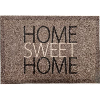 oKu-Tex Fußmatte | Schmutzfangmatte | Deco-Soft Entrance| Home-Sweet-Home | Aufdruck | für innen | Eingangsbereich/Haustür/Treppenhaus | rutschfest | 40 x 60 cm