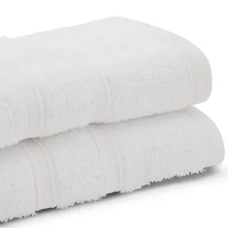 Bassetti Set aus 1 Handtuch und Gästehandtuch, weiß, 100% Baumwolle, 40 x 60/60 x 100 cm