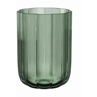 Villeroy & Boch Fleur Vase, Höhe: ca. 22,5 cm, Grün, Florale Glasvase für natürliche Blumenarrangements, Hochwertiges Glas