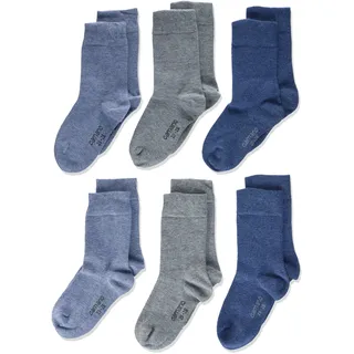 Camano Jungen 9300 Socken, Blau (Jeans Mix 0024), 35-38 (6er Pack)