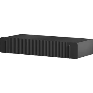 Malmi 100 cm hängender Schminktisch mit Schubladen – Mattschwarz | Größe: 100x17x42 cm