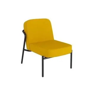 medso powered by PAPERFLOW Sessel MEDSO S Rund gelb schwarz Kunststoff 58,0 x 74,3 x 73,6 cm, 1 St.