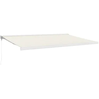 vidaXL Markise Einziehbar Creme 5x3 m Stoff und Aluminium - Creme