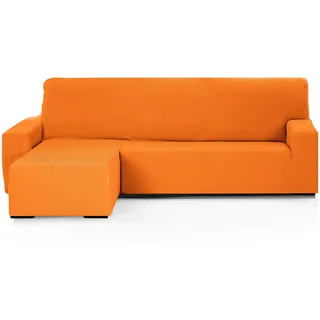 Martina Home - Emilia - Elastischer Chaiselongue-Bezug - Kurzer linker Arm (Vorderansicht) - Orange