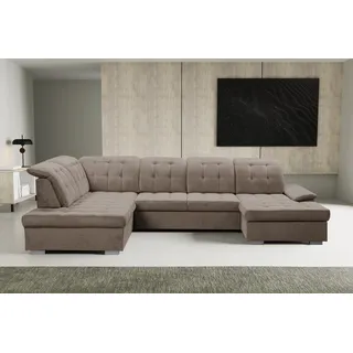 werk2 »Kordula-New Multifunktion Couch, Breite 332cm, bequem, U-Form« Sofa in U-Form mit Schlaffunktion & Bettkasten, Schlafcouch,