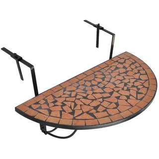 Balkonhängetisch Mosaik Terracotta - Braun