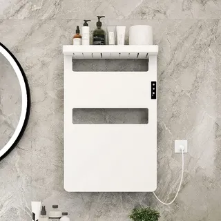 byecold Badheizkörper 90x46 cm Bad Heizkörper mit Ablage, Touchschalter Timer,Handtuchhalter Heizung Elektrisch Badezimmer Handtuchwärmer Handtuchheizkörper Handtuchtrockner Handtuchheizung Handtu