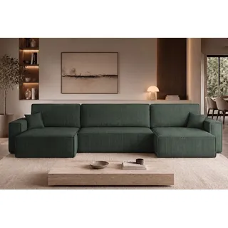kaiser möbel Ecksofa mit schlaffunktion und bettkasten, Best U XL stoff Poso Grün - Grün