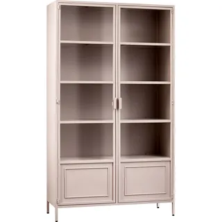 WOOOD Vitrine »Ronja« Halbglasvitrine aus pulverbeschichtetem Metall, H 189 cm x B 110 cm, rosa