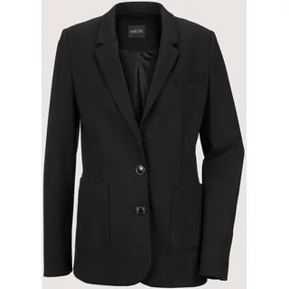 Jackenblazer MADELEINE "Blazer Langer Jersey-Blazer mit Futter", Damen, Gr. 34, schwarz, Obermaterial: 67% Viskose CV. 27% Polyamid PA. 6% Elasthan EL., Modern, tailliert, Blazer Jackenblazer