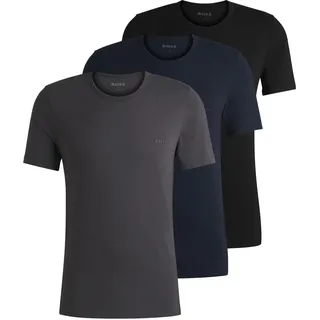 Boss T-Shirt RN 3P Classic blau/grau/schwarz XL
