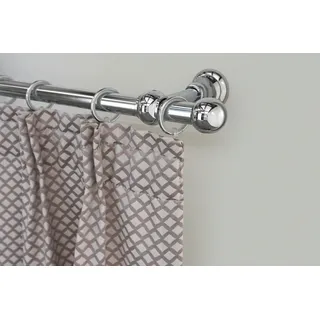GARESA Vorhangstange Kugel 1-läufig Ø 20 mm 100 cm Grau