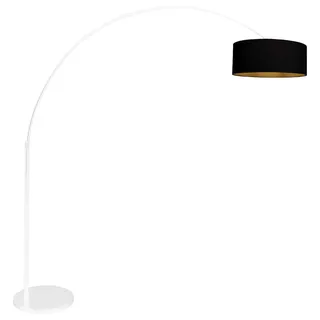 Stehlampe - weiß - Sparkled Light - metall textil - bogenlampe - E27 - 3964W - Steinhauer - Weiß