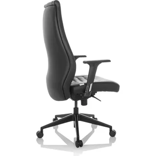 HJH Office Chefsessel VITORO B Kunstleder Bürostuhl mit Armlehnen höhenverstellbar, bis 150kg belastbar, Schwarz
