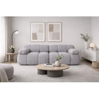 kaiser möbel Couch, 2-Sitzer modular, Veloursstoff Salvador, Grau, Selia - Grau