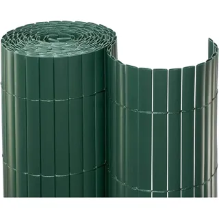 NOOR Sichtschutzmatte PVC 1,80 x 10m in grün I Wasserdichter Sichtschutz aus Kunststoff für Gärten I UV-beständige Zaunmatte für Tennisplätze und Balkone