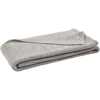 Schöner Wohnen Plaid , Grau, Beige , Textil , Uni , 130x170 cm , Heimtextilien, Wohntextilien, Decken, Plaids