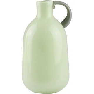 AM Design Dekovase »Grüne Glasvase mit grauem Griff« für einen modernen Look, grün