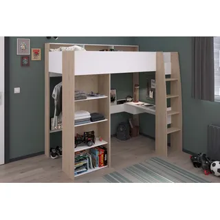 Parisot Hochbett Shelter 11 90 x 200 cm Eiche nachbildung braun
