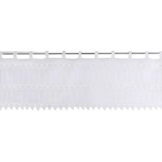 Querbehang "Achensee" Gr. 1, weiß, B:125cm H:15cm, Baumwolle, HOSSNER - ART OF HOME DECO, Gardinen, Querbehang