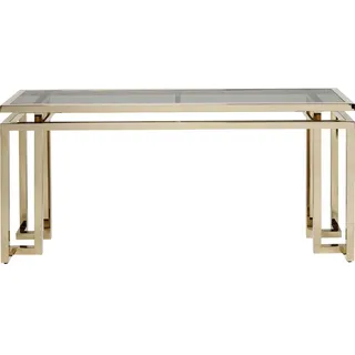 Kare Design Konsole Gold Rush, Gold, Konsolentisch, Glamour, Elegant, Schminktisch, Flur, EGS Sicherheitsglas, Schlafzimmer, 76x160x45 cm (H/B/T)