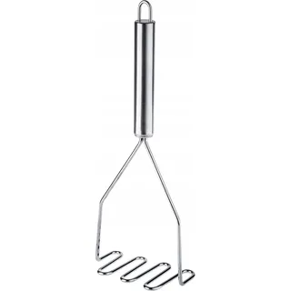 KADAX Kartoffelstampfer, Küchenstampfer aus Edelstahl, 25 cm, Gemüsestampfer mit ovalem Griff