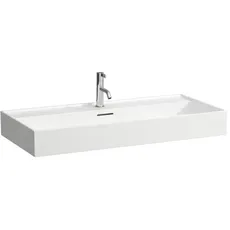 Laufen Kartell Waschtisch unterbaufähig, 1 Hahnloch, mit Überlauf, 1000x460mm, H810337, Farbe: Graphit matt