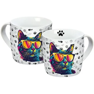 Gedalabels Tasse Cool Cat 0,3 l Weiß
