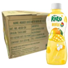 KATO - Mango Saft mit Nata de Coco - 24 X 320 ML - Multipack