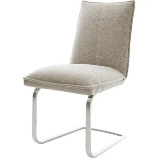 DeLife Freischwinger Lelio-Flex Webstoff Soft Beige