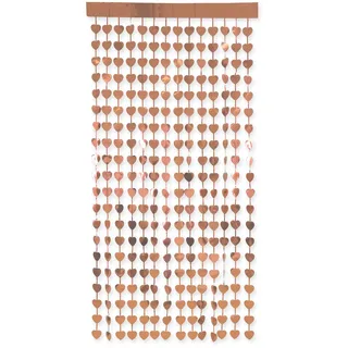 Folat - Partyvorhang Herz Roségold - 2x1mt