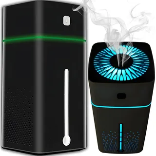 Luftbefeuchter Diffuser 1.0L Aroma Air Humidifier Ultraschall Farben Raumbefeuchter Elektrisch Duftlampe Aromatherapie Öle Diffusor Büro Schwarz Retoo - Schwarz