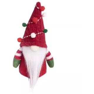 Weihnachtswichtel, 14 cm - rot - grün