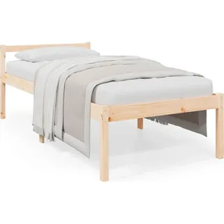 vidaXL Seniorenbett 75x190 cm Massivholz Kiefer - Braun