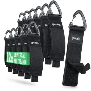 greate 12x Verlängerungskabel Organizer & Aufhänger bis 22kg - Klettband mit Haken für Kabel & Schläuche - Ideales Werkstatt Zubehör - Verlängerungskabel aufhängen