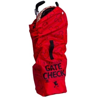 J.L. Childress Disney Baby Gate Check Air Reisetasche für Kinderwagen mit Regenschirm, Rot