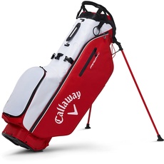 Callaway Golf 2022 Fairway C Standtasche, Doppelriemen, weiß/rot