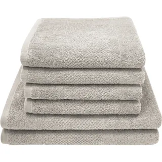 Dyckhoff Popcorn Streifen Handtuchset 6-tlg. beige