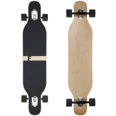 FunTomia Longboard mit 2 Flex Stufen Skateboard Drop Through Cruiser Komplettboard Mach1 Speed Kugellager T-Tool