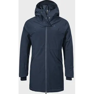 Schöffel Damen Ins Parka Style Crivat WMS, wasserdichte und atmungsaktive Winterjacke, komprimierbarer, leichter Parka mit nachhaltiger Wattierung, navy blazer, 42