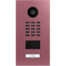 DoorBird D2101V IP Video Türstation, Altrosa (RAL 3014) | Video-Türsprechanlage mit 1 Ruftaste, RFID, HD-Video, Bewegungssensor