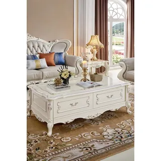 Barock Rokoko Couchtisch Klassischer Tisch Wohnzimmer Echtholz Couchtische