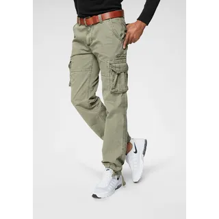 Alpha Industries »Jet Pant«, mit seitlichen Cargotaschen und Kordelzug am Beinabschluss Alpha Industries lightoliv